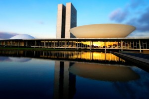Brazilian National Congress at Sunset